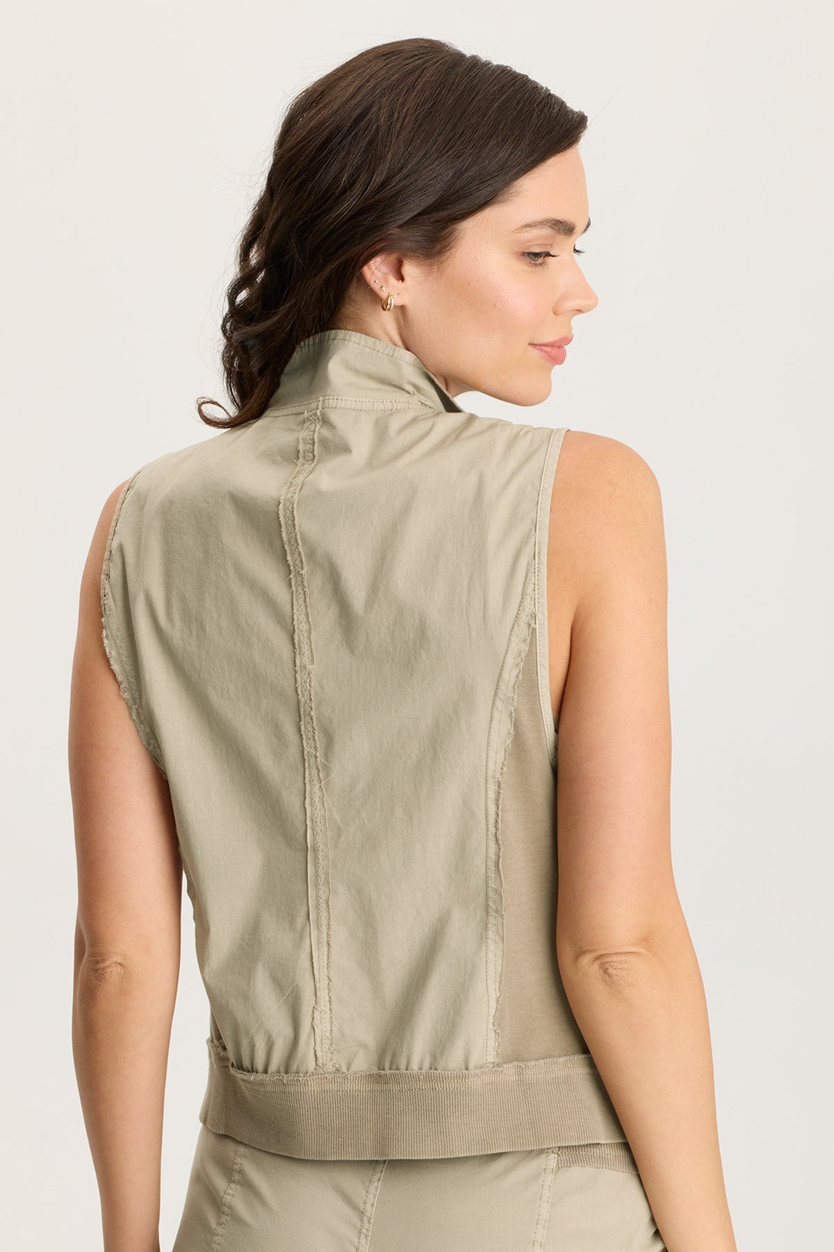Grindelle Cargo Vest in Poplin and Jersey
