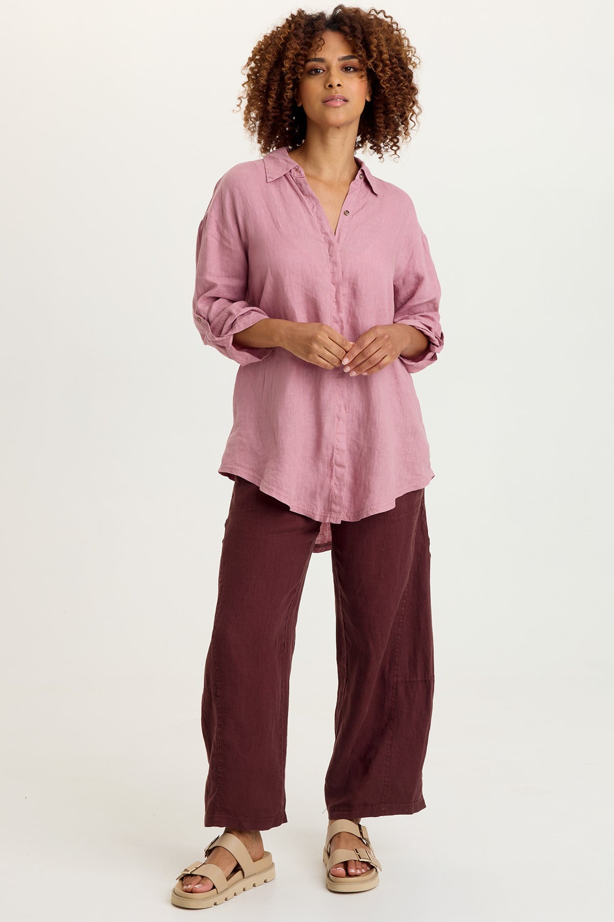 Nao Linen Barrel Crop