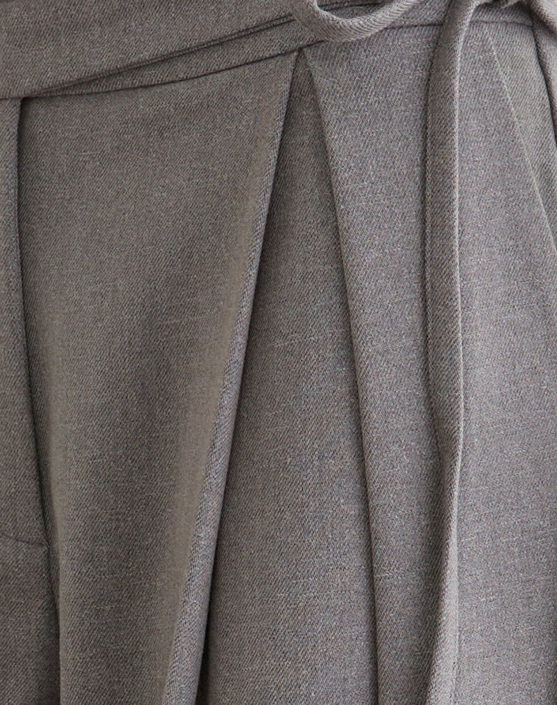 Arden Tie Waist Trouser in Tailoring Grey