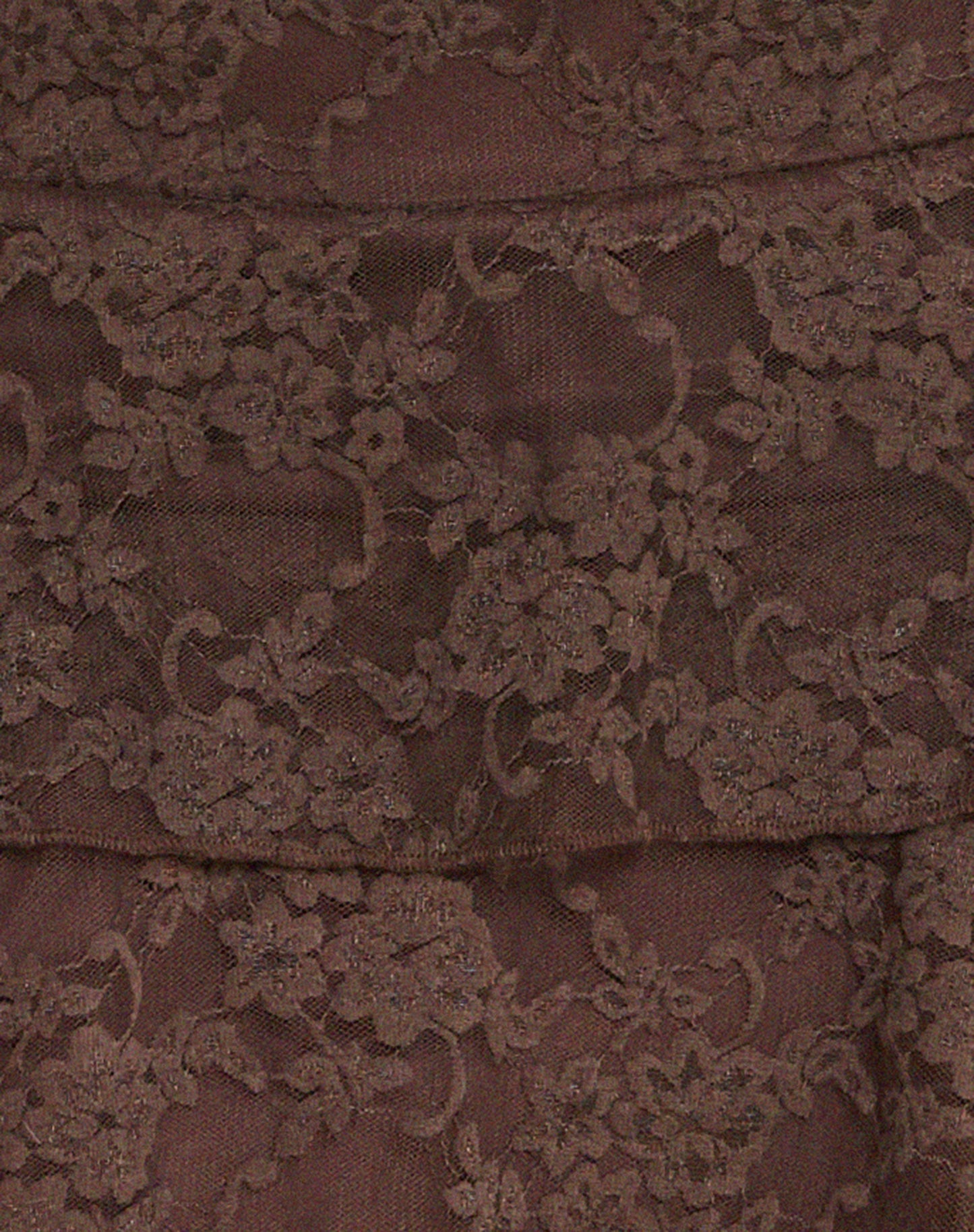 Camila Tiered Mini Skirt in Lace Chestnut Brown
