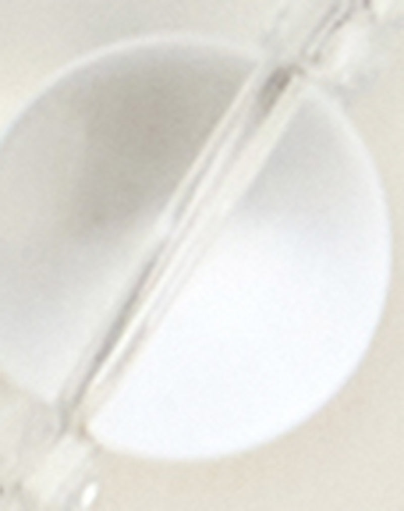Clear Large Stone Silver Plated Necklace