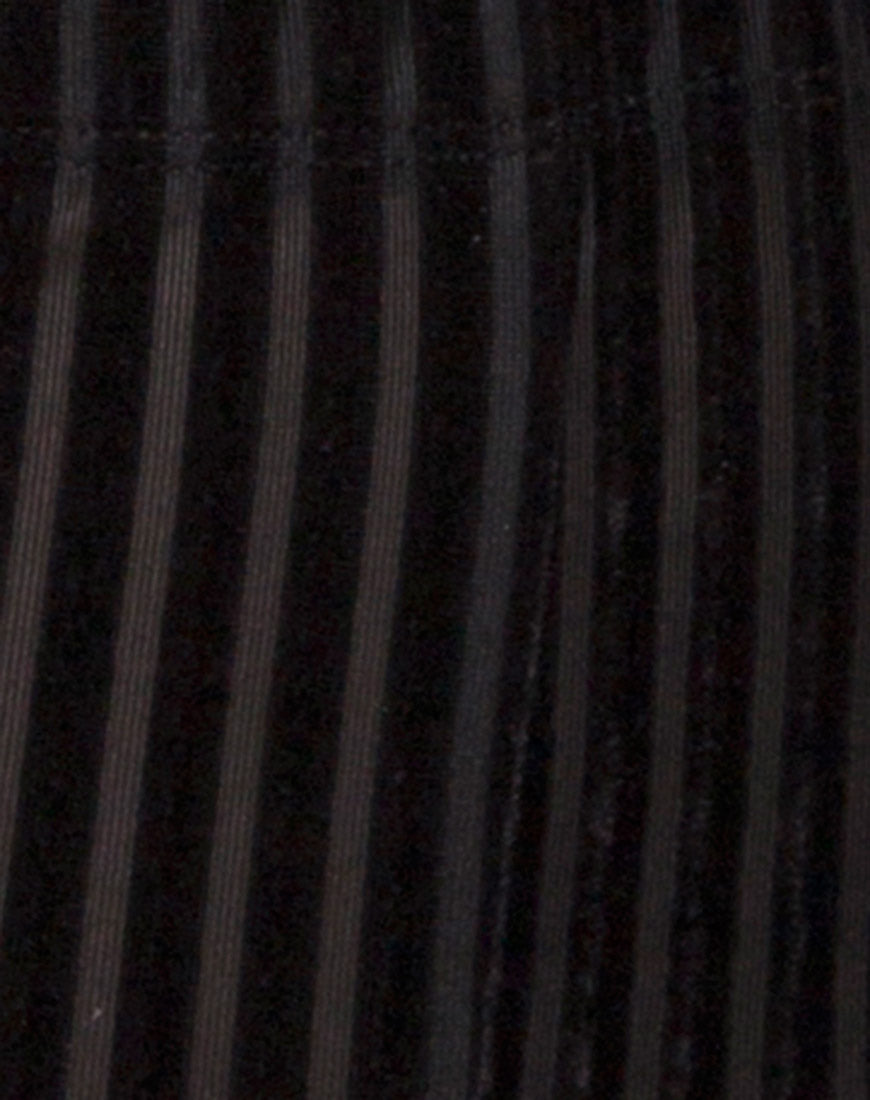 Bike Short in Velvet Sheer Stripe Black X Princess Polly