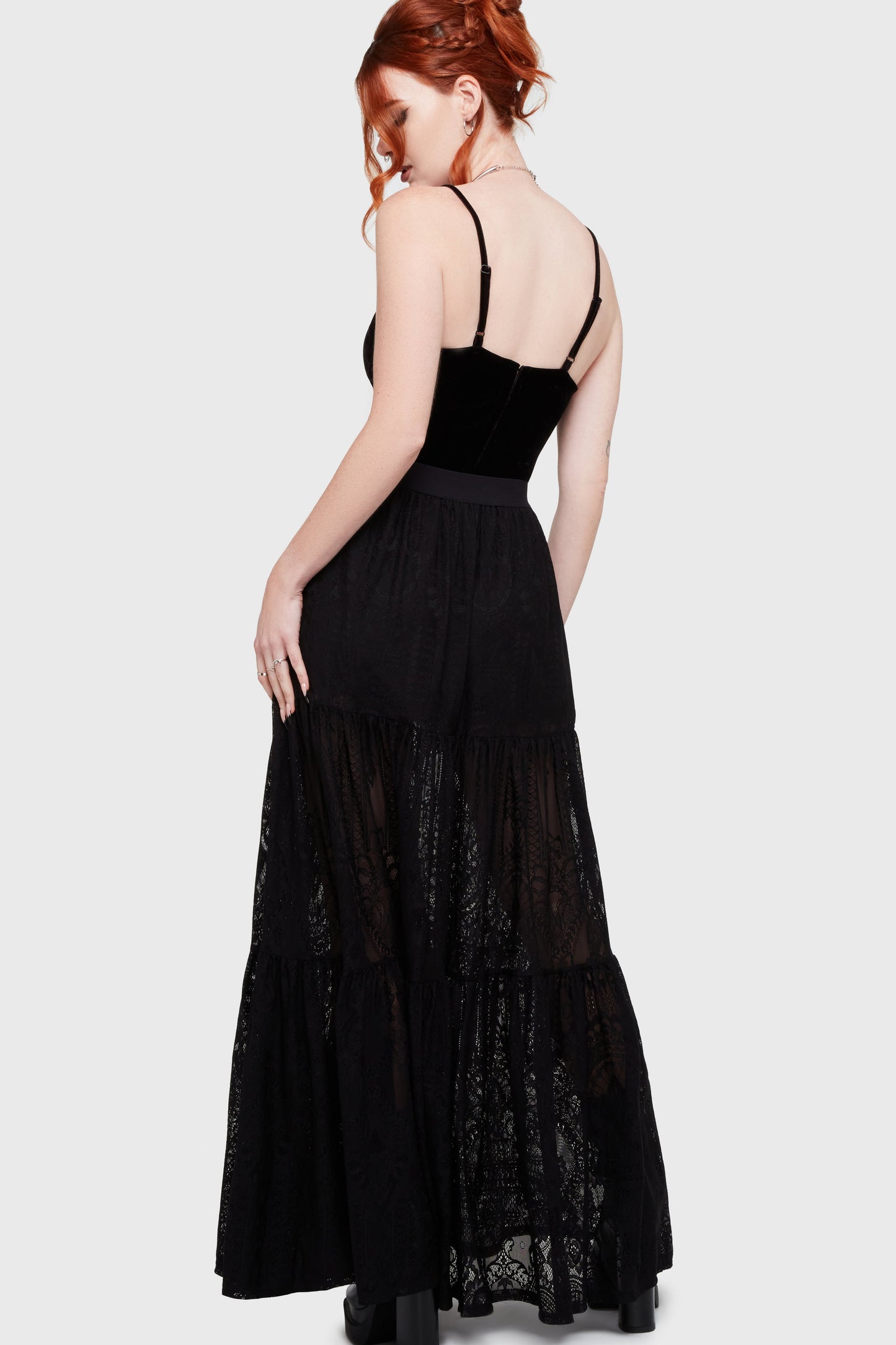 Kiss Of Night Maxi Skirt
