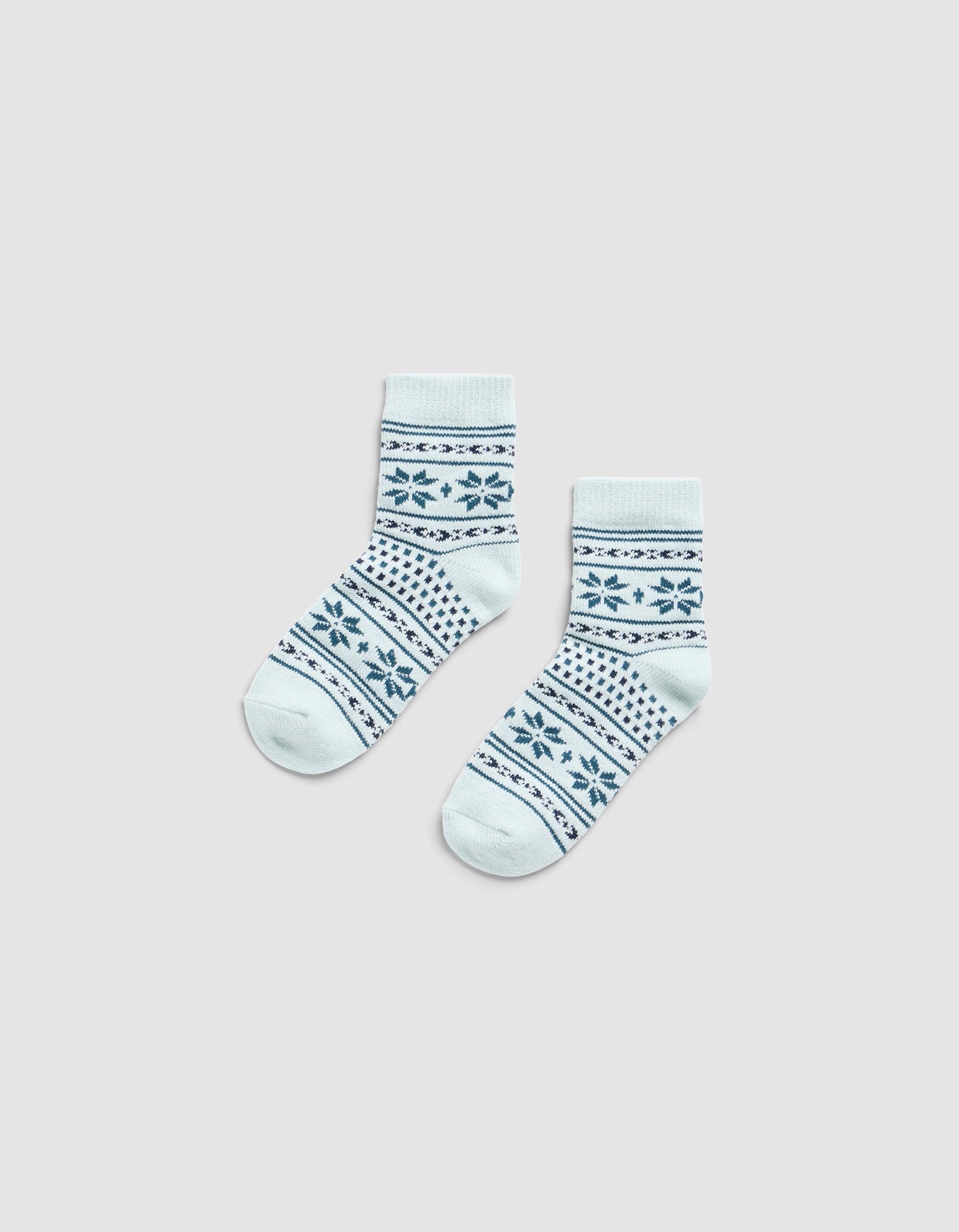 Snowflake Plush Lounge Quarter Sock - Last Chance