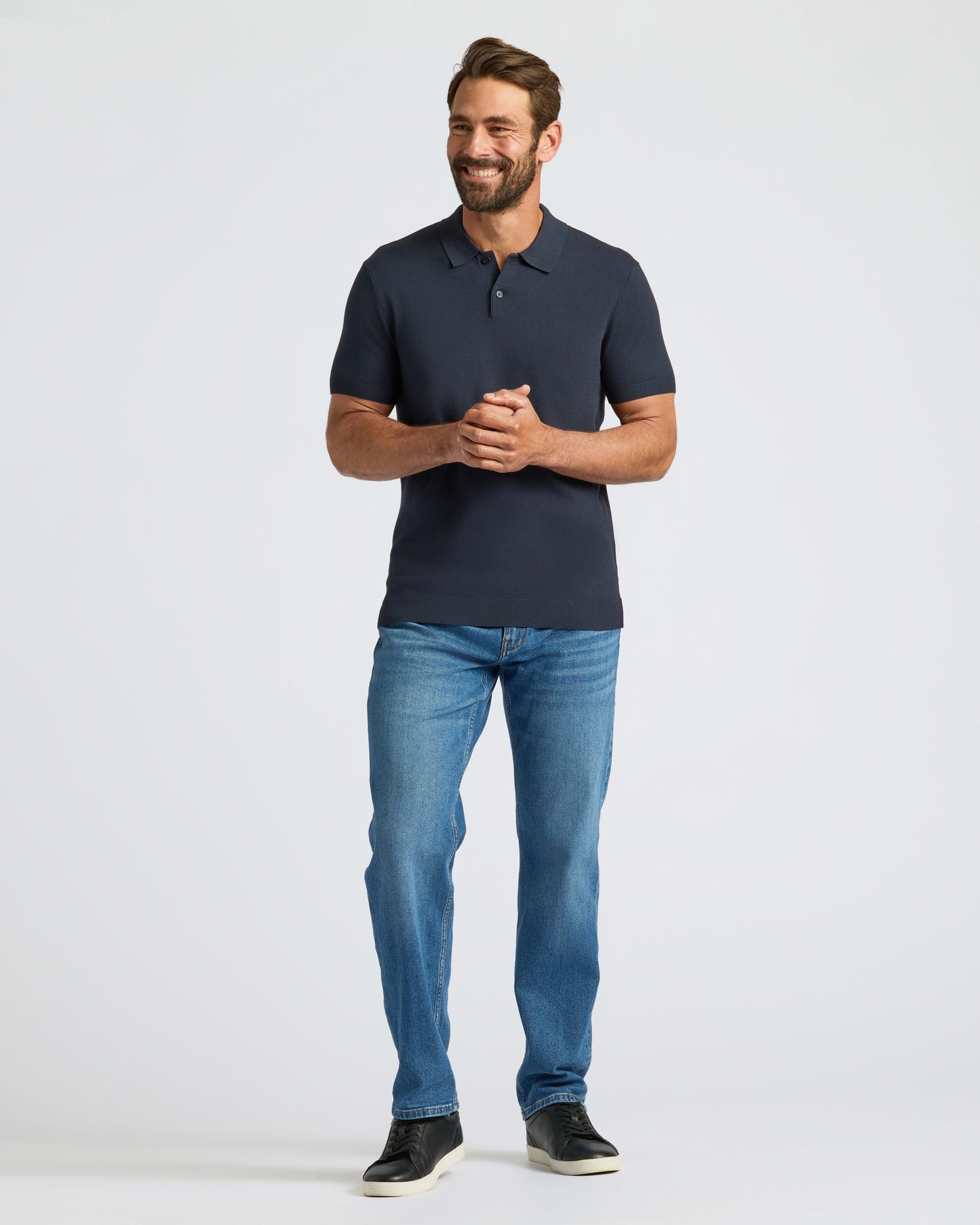 Navy Dressy Polo
