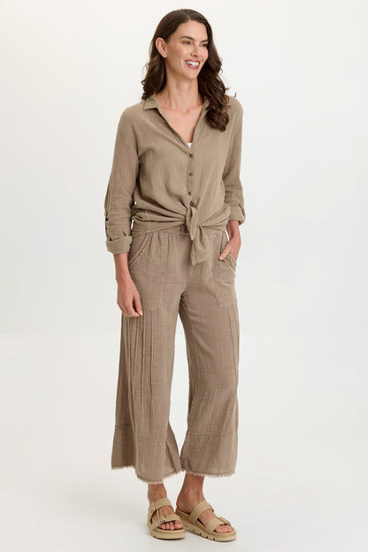 Ace Gauze Wide Leg Crop