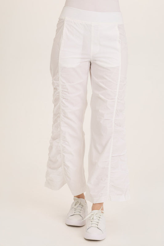 Naola Stretch Poplin Ruched Flare Gaucho