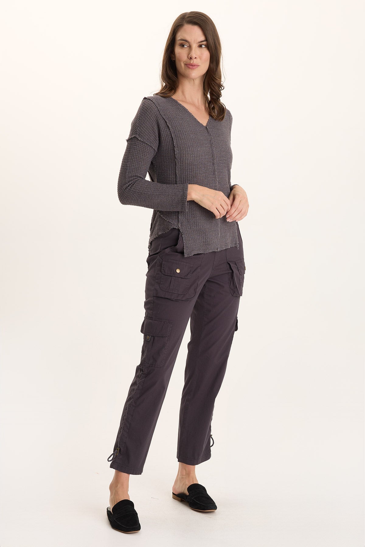 Keon Adjustable Cord Slim Leg Cargo Pant