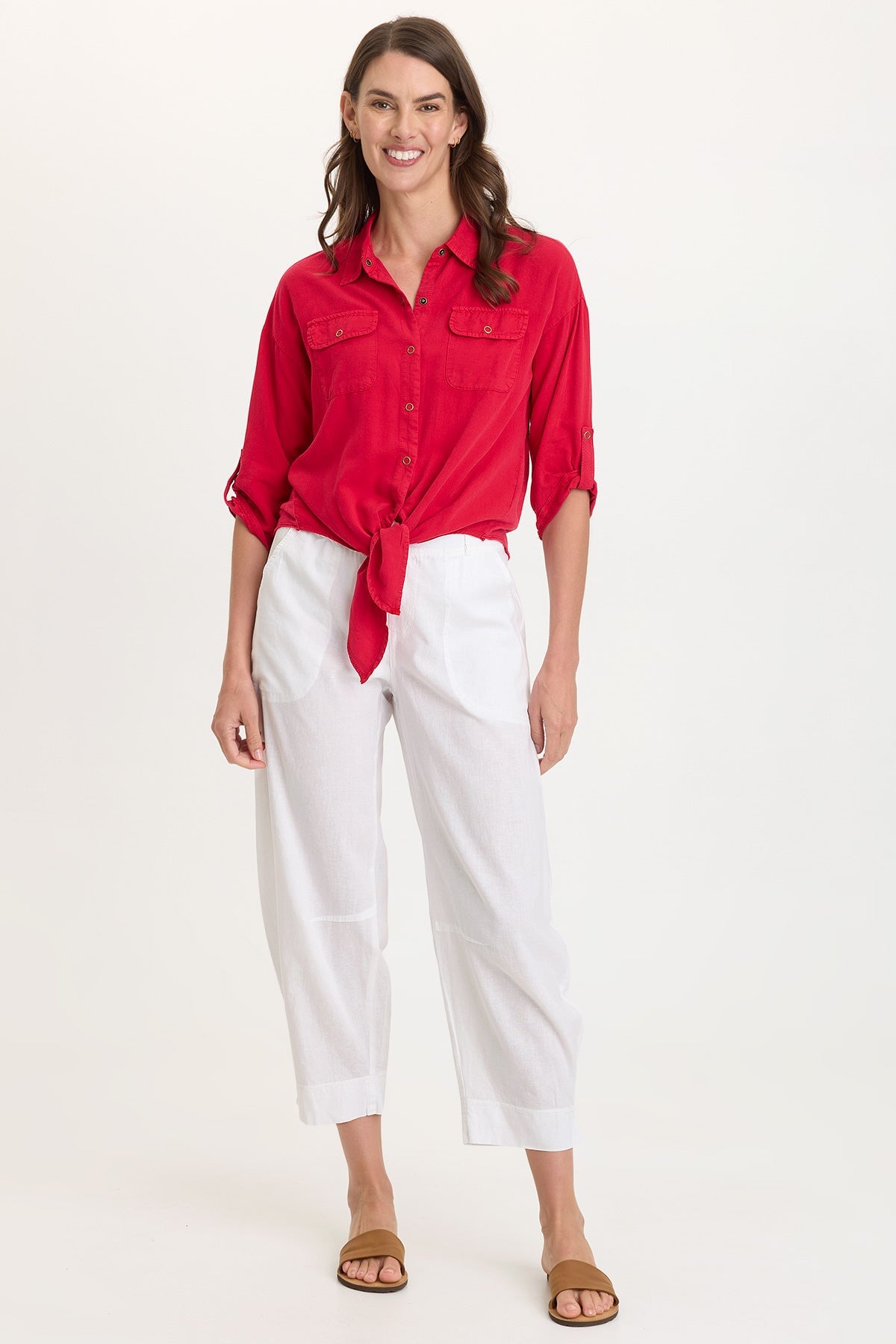 Jisola Cotton Linen Barrel Pant