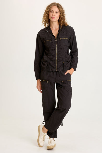 Amis Textured Cinchable Bomber