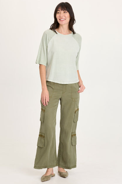 Jory Pinstripe Raglan Top