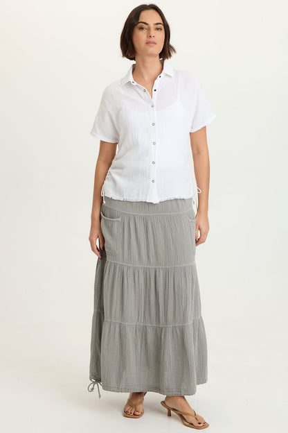 Hewson Gauze Bubble Tiered Skirt