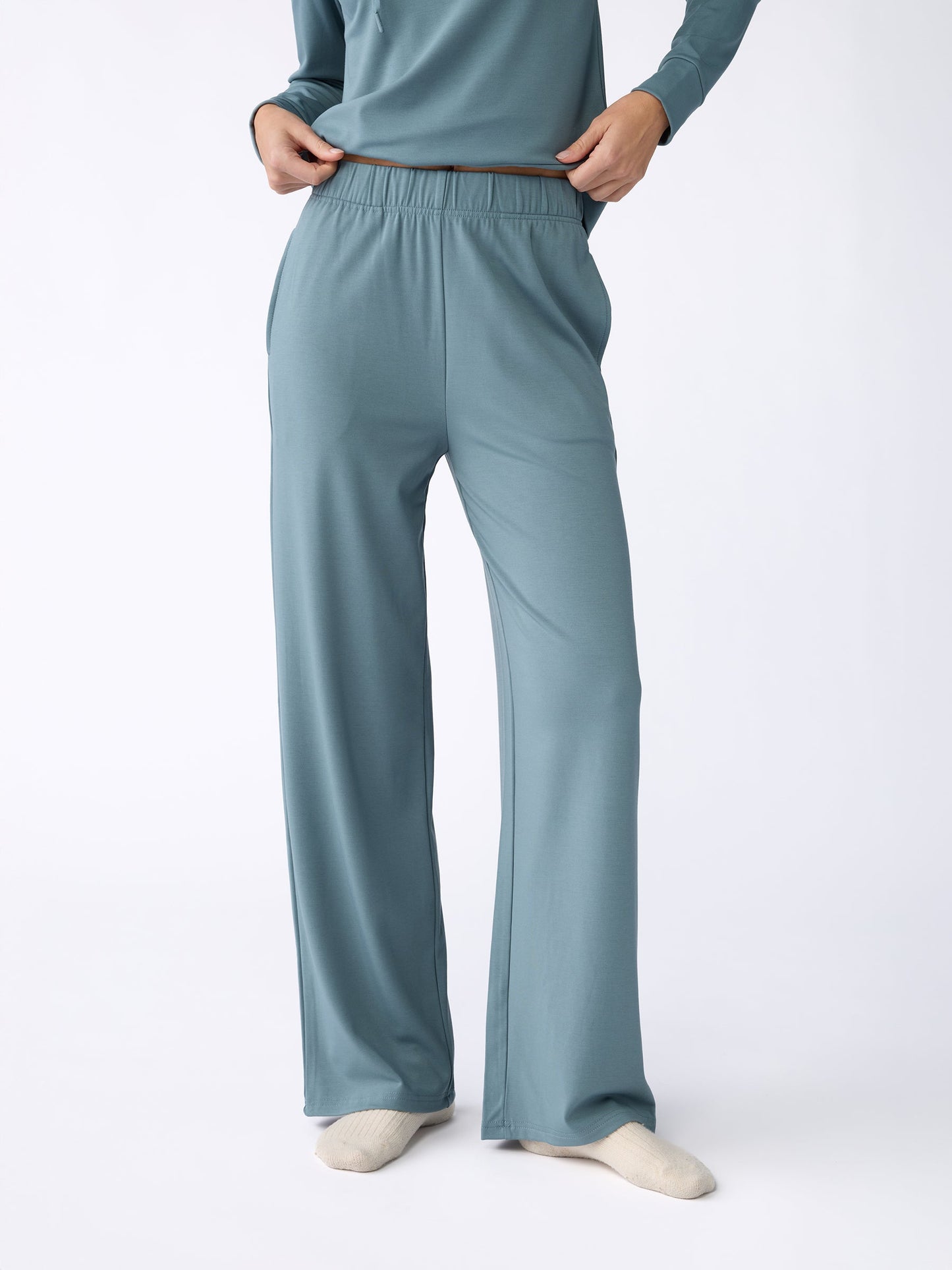 Women's Brushed Bamboo Wide Leg Pull On Pant TALL - Last Chance