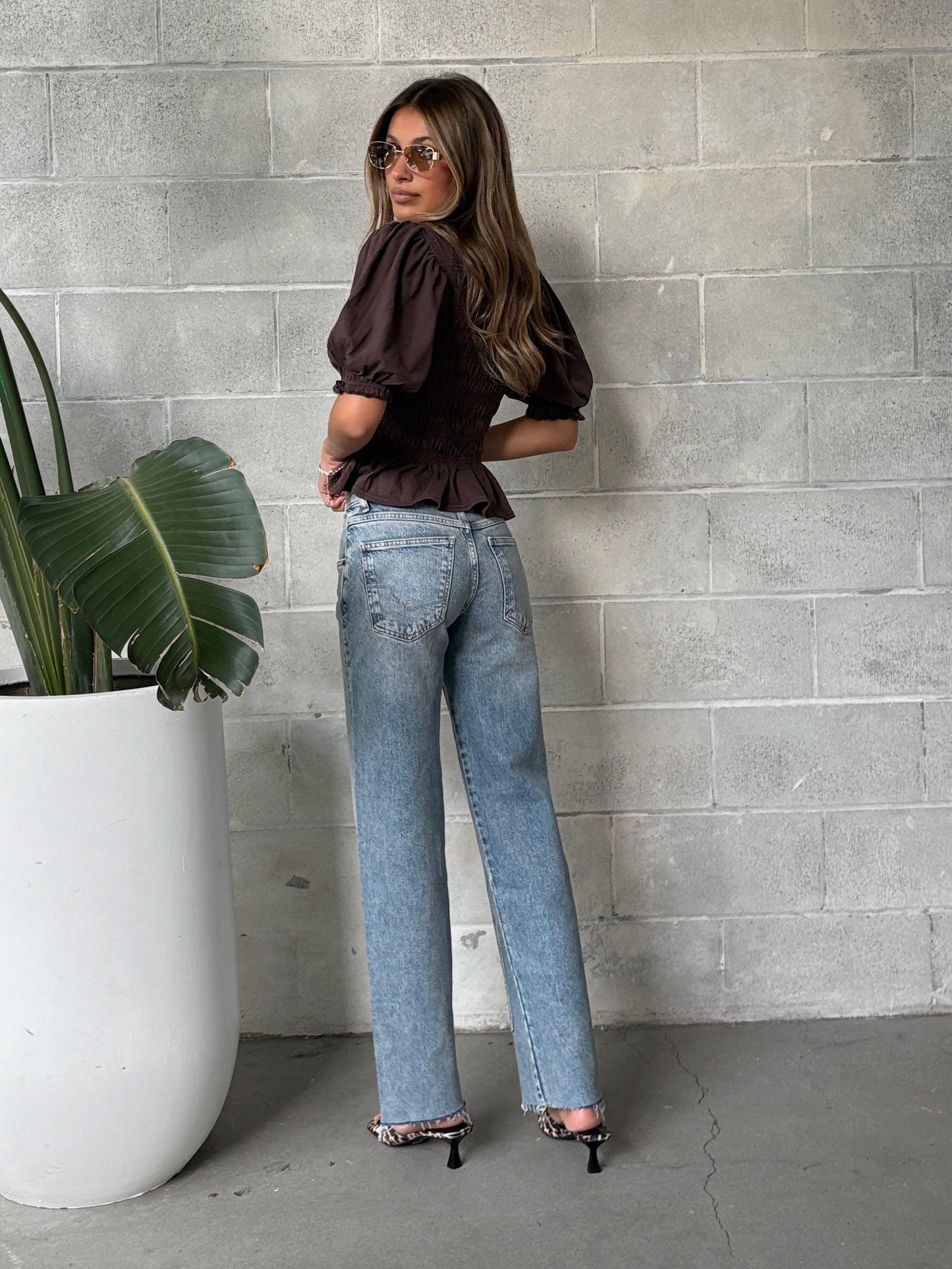 FREE PEOPLE Risk Taker Mid-Rise Straight Jeans