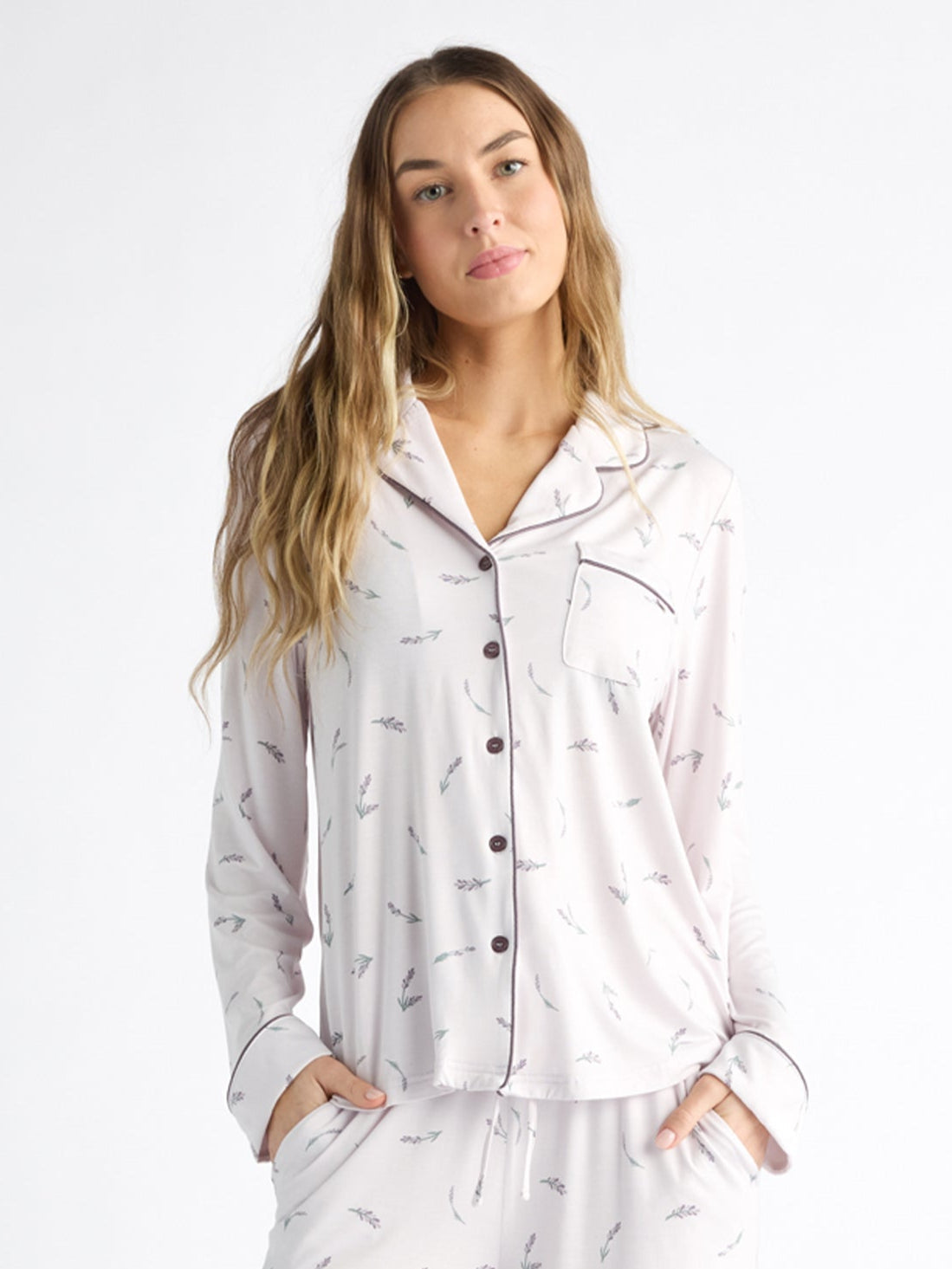 Women's Bamboo Stretch-Knit Long Sleeve Pajama Set - Last Chance