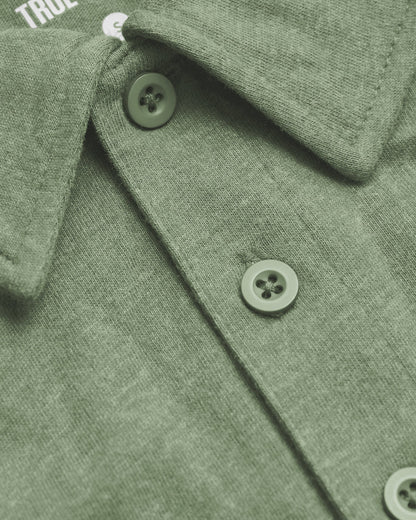 Dark Heather Bay Green Short Sleeve Tall Polo