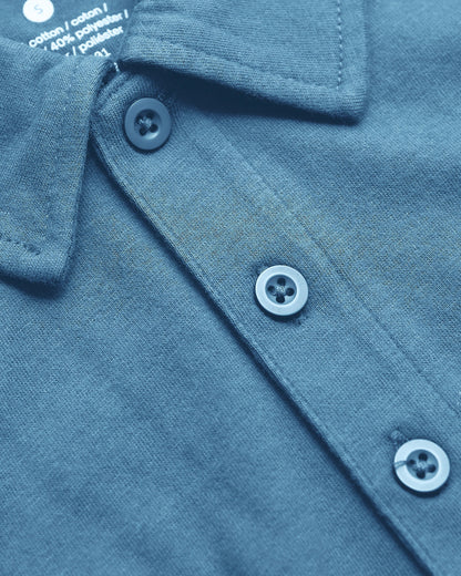 Indigo Short Sleeve Tall Polo