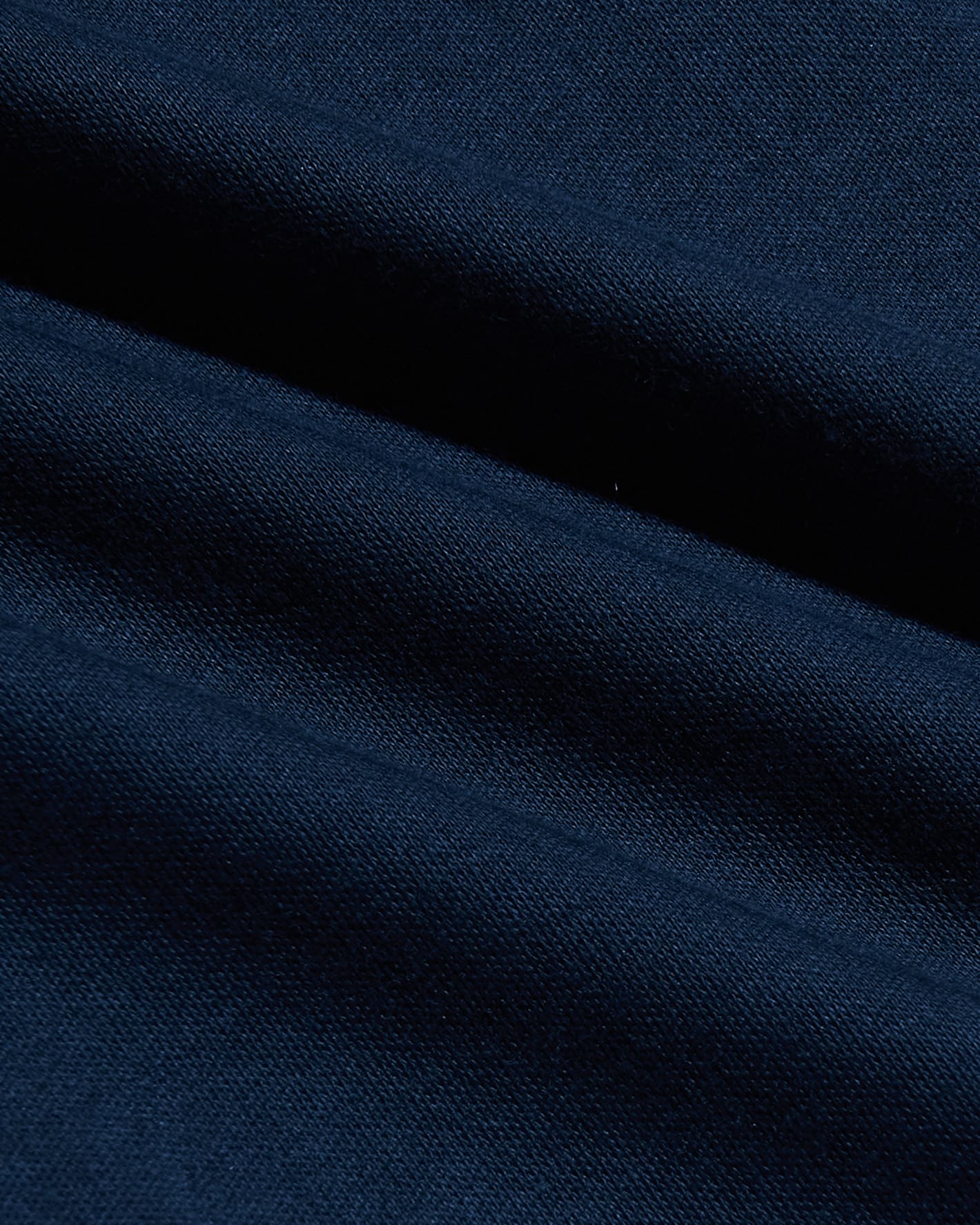 Navy Tall Pima Cotton Blend Curved Hem Crew