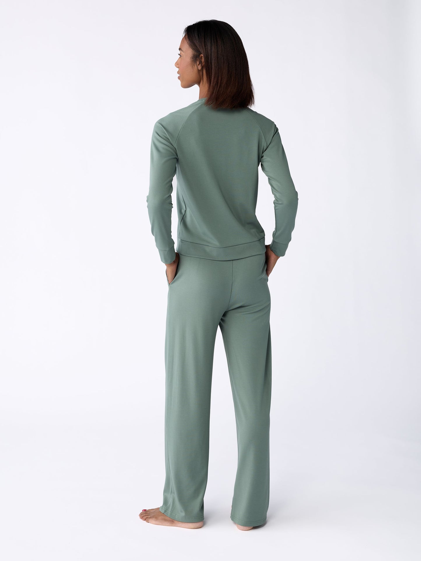 Women's Brushed Bamboo Wide Leg Pull On Pant TALL - Last Chance