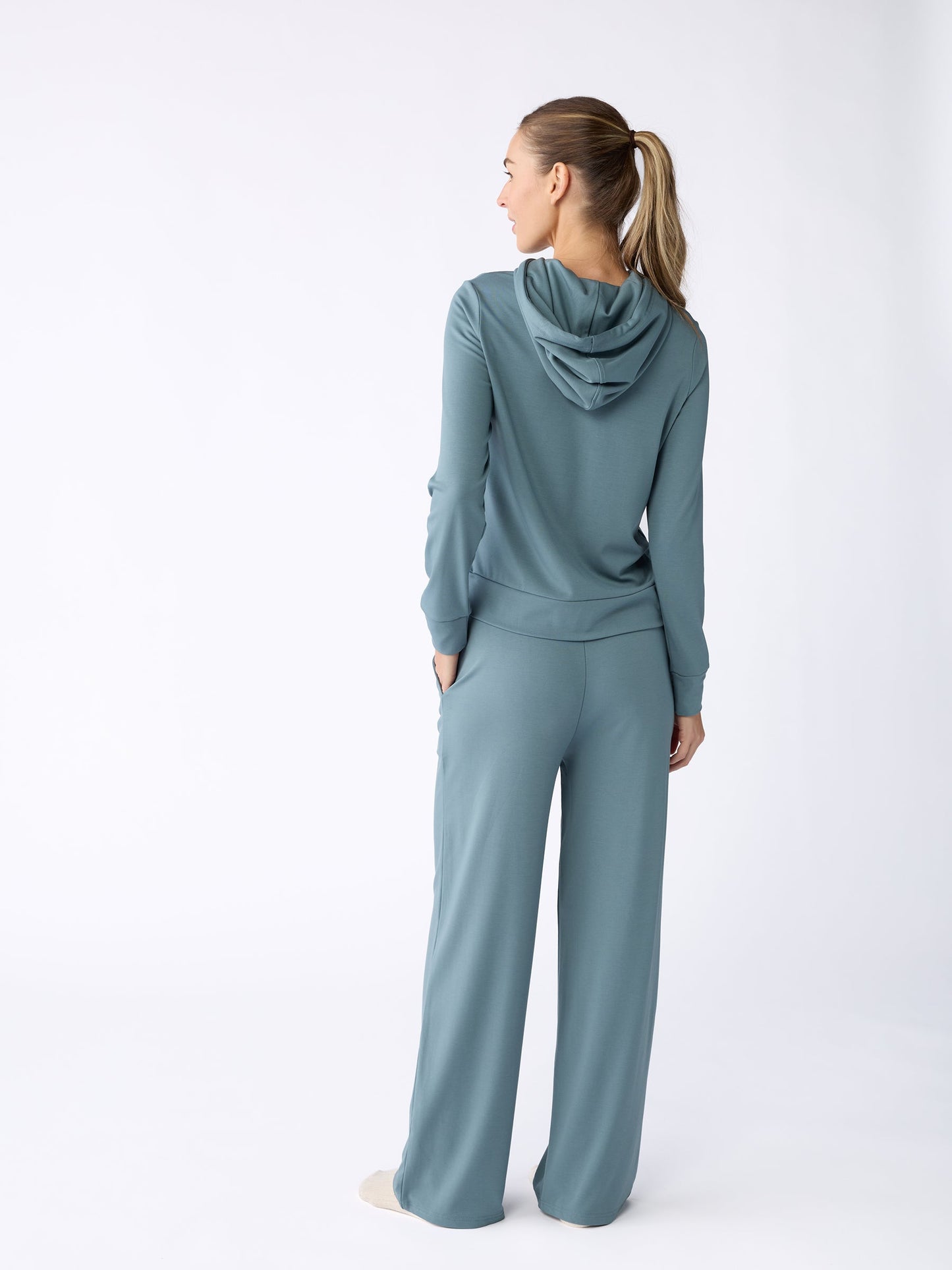 Women's Brushed Bamboo Wide Leg Pull On Pant TALL - Last Chance