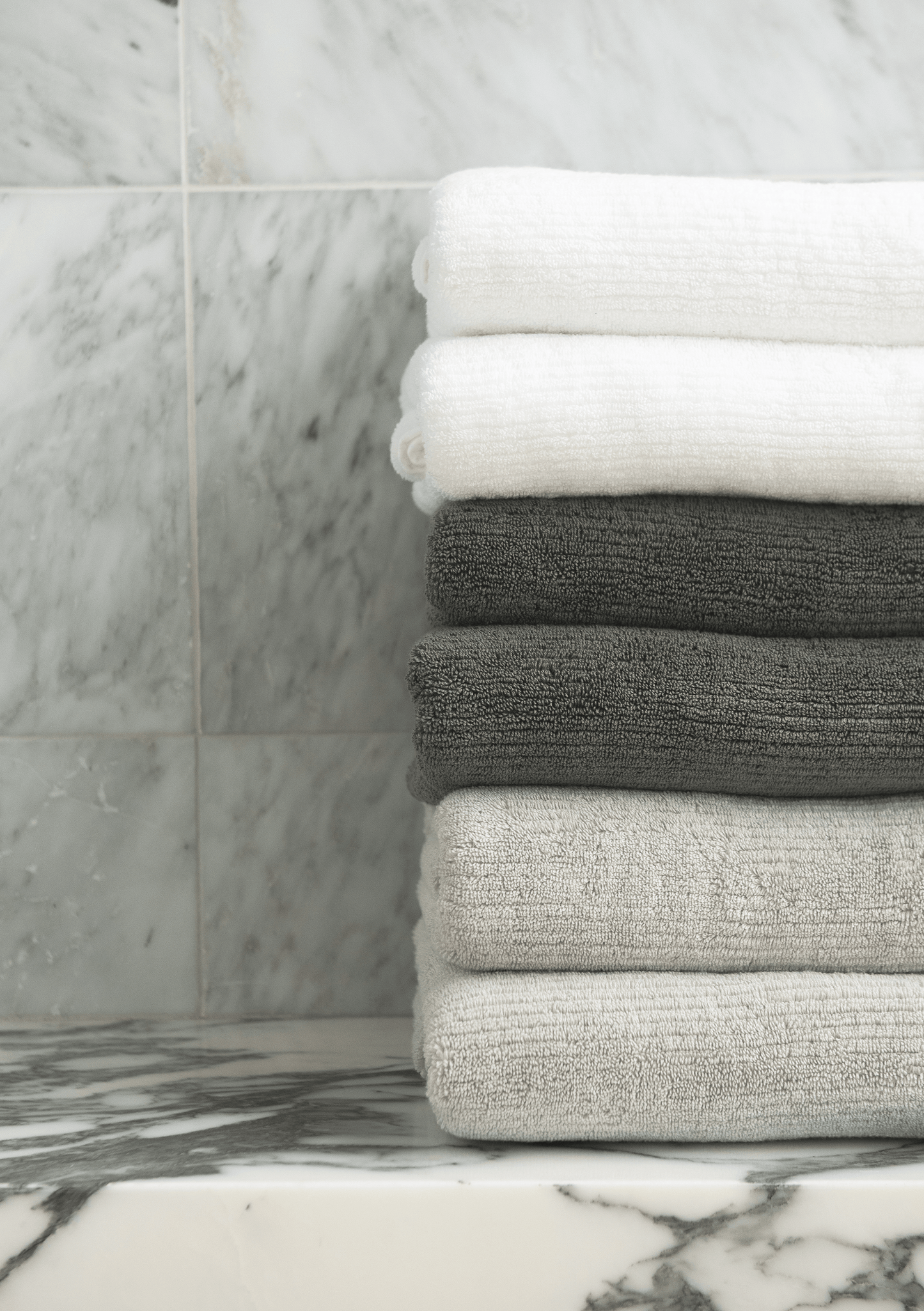 Ribbed Terry Bath Towels