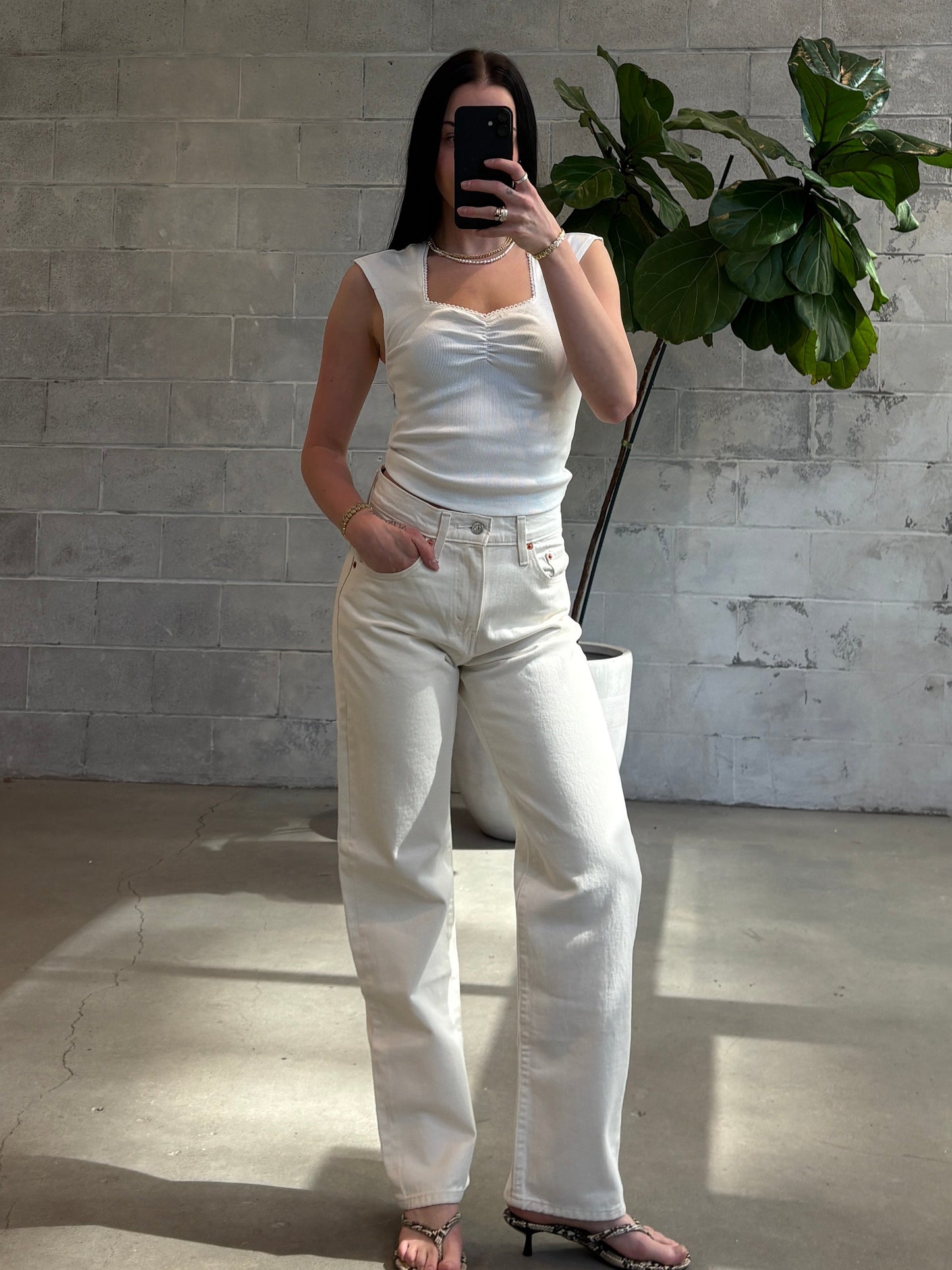 ONLY Short Sleeve Ruched Front Top