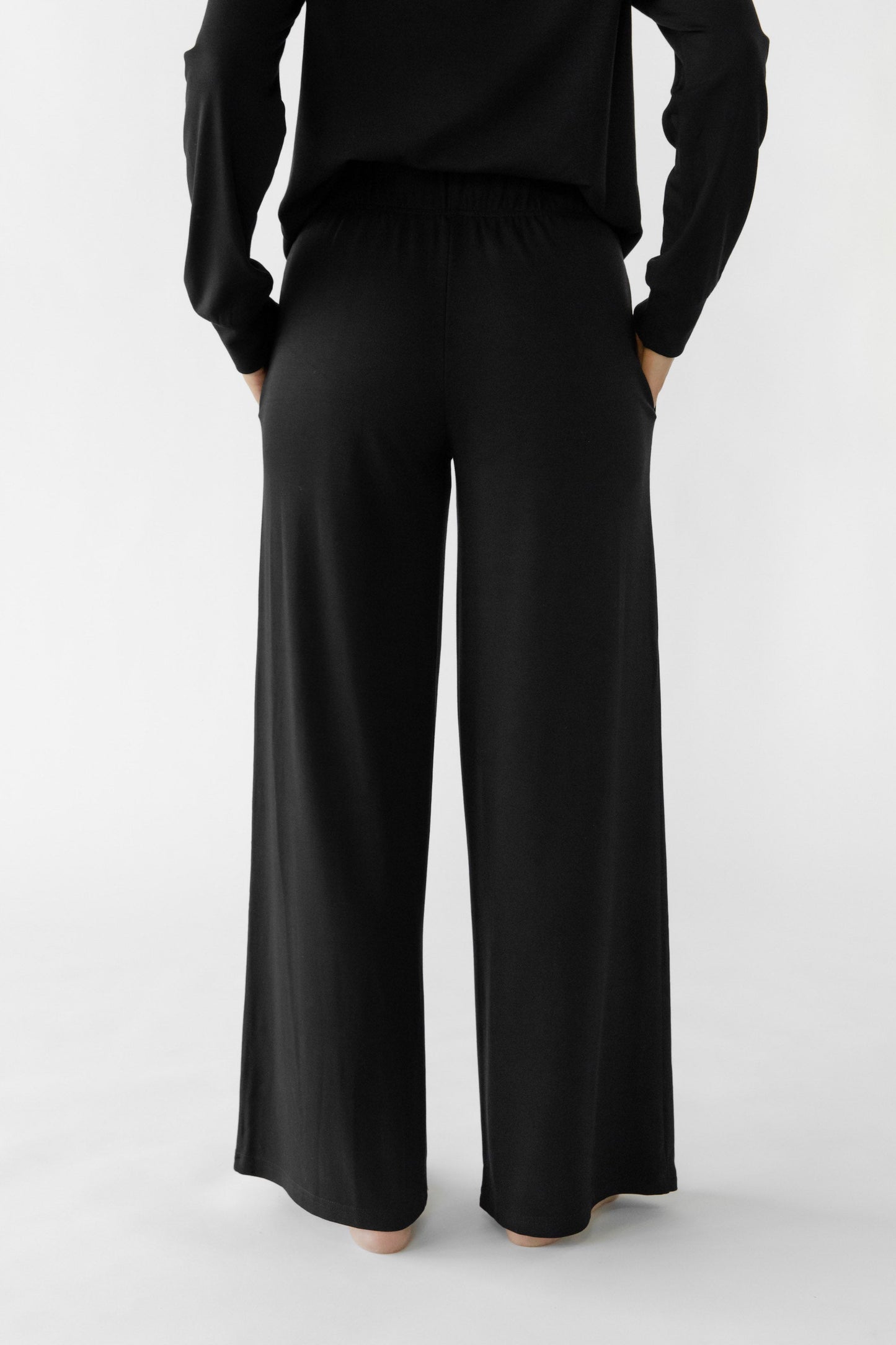 Women's Brushed Bamboo Wide Leg Pull On Pant TALL - Last Chance