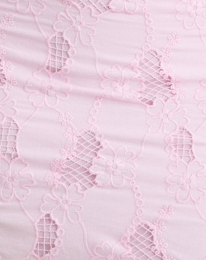 Aguna Mini Skirt in Broderie Baby Pink