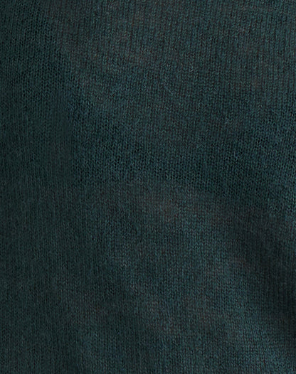Aika Long Sleeve Top in Sheer Knit Dark Green