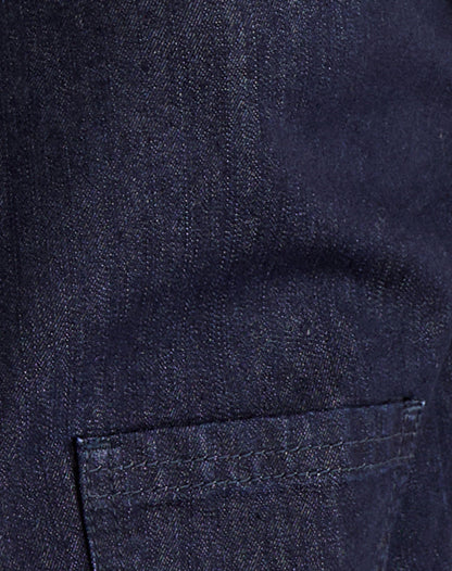 Alnira Pea Coat Top in Chambray Indigo