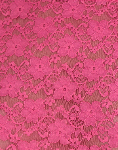 Amabon Long Sleeve Top in Lace Hot Pink