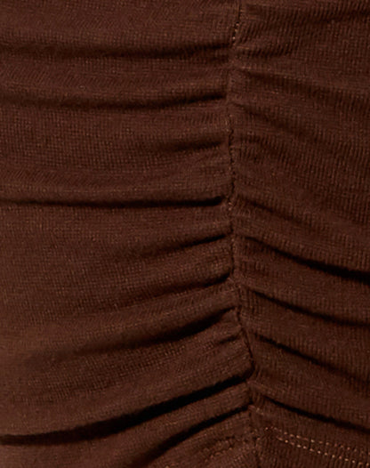 Andreita Bodycon Dress in Deep Mahogany