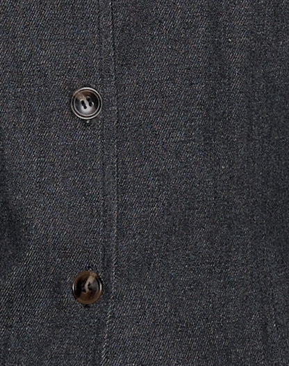 Anila Button Through Vest in Denim Indigo