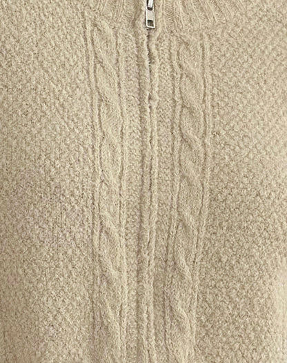 Anitra Cardigan in Cable Knit Beige