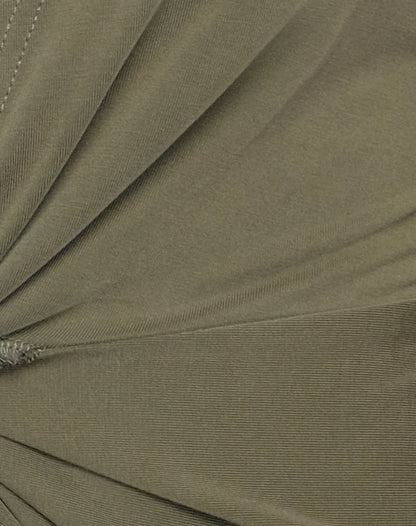Arlys Twist Detail Top in Cupro Khaki