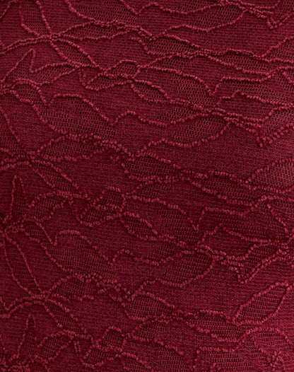 Aven Asymmetric Top in Textured Knit Red