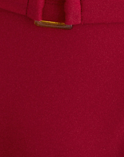 Avi Swim Short in Cardinal Red with Belt