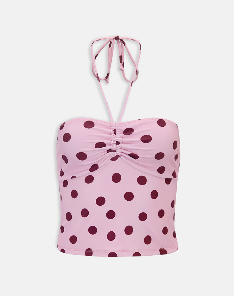 Baela Tankini in Pink with Irregular Polka