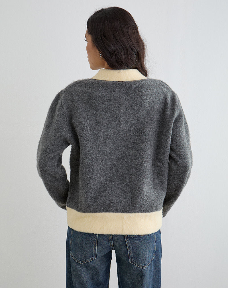 Balamoa Jumper in Knit Grey and Cream