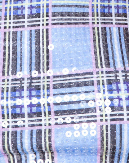 Barilla Crop Top in 90's Check with Clear Sequin