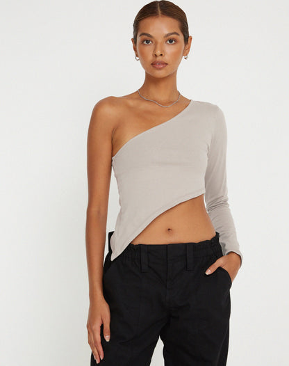 Baylee Crop Top in Oat Milk