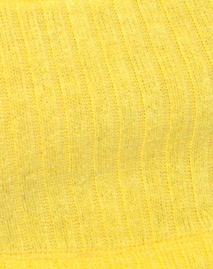 Berries Crop Top in Rib Knit Yellow