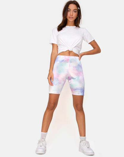 Bike Short in Pastel Tie Dye