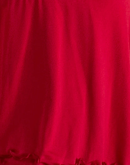 Boone One Shoulder Mini Dress in Slinky Red