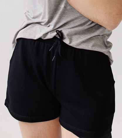 Women's Brushed Bamboo Jogger Shorts - Last Chance