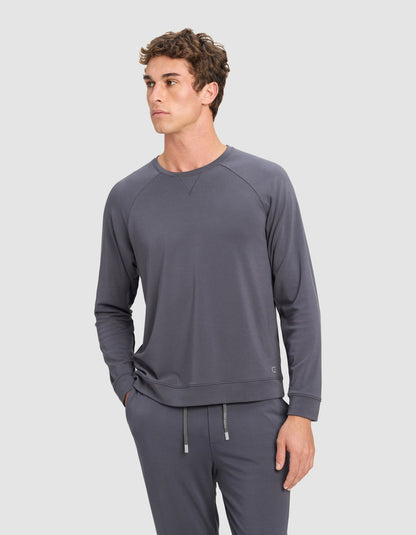 Men's Brushed Bamboo Pullover Crew