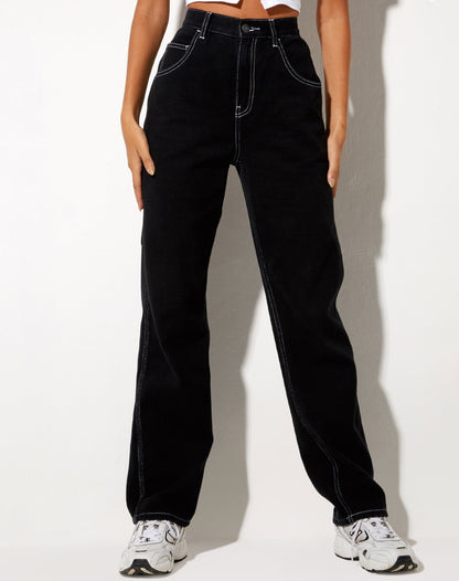 Carpenter Cargo Jeans in Black