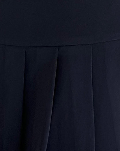 Casini Pleated Micro Skirt in Tailoring Navy