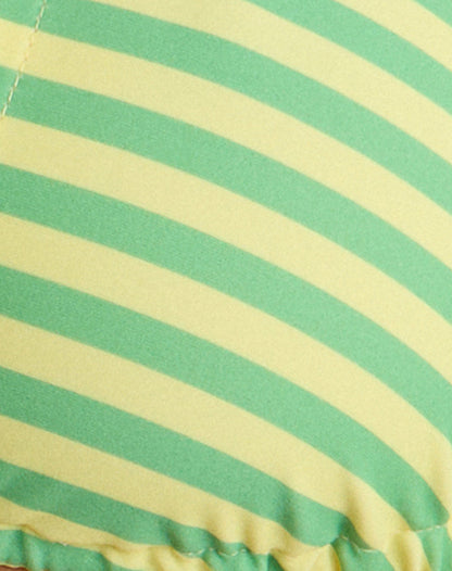 Cerry Bikini Top in Vivid Lines Green and Yellow