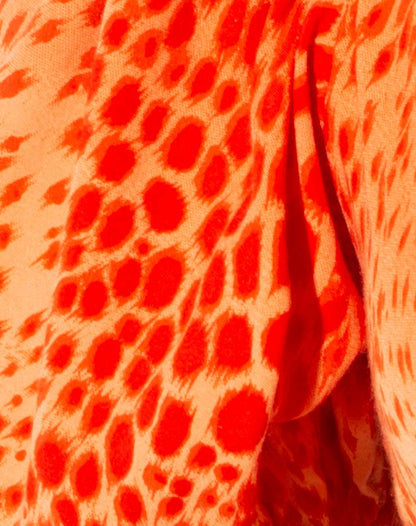 Chelin Crop Top in Gradient Cheetah Tangerine